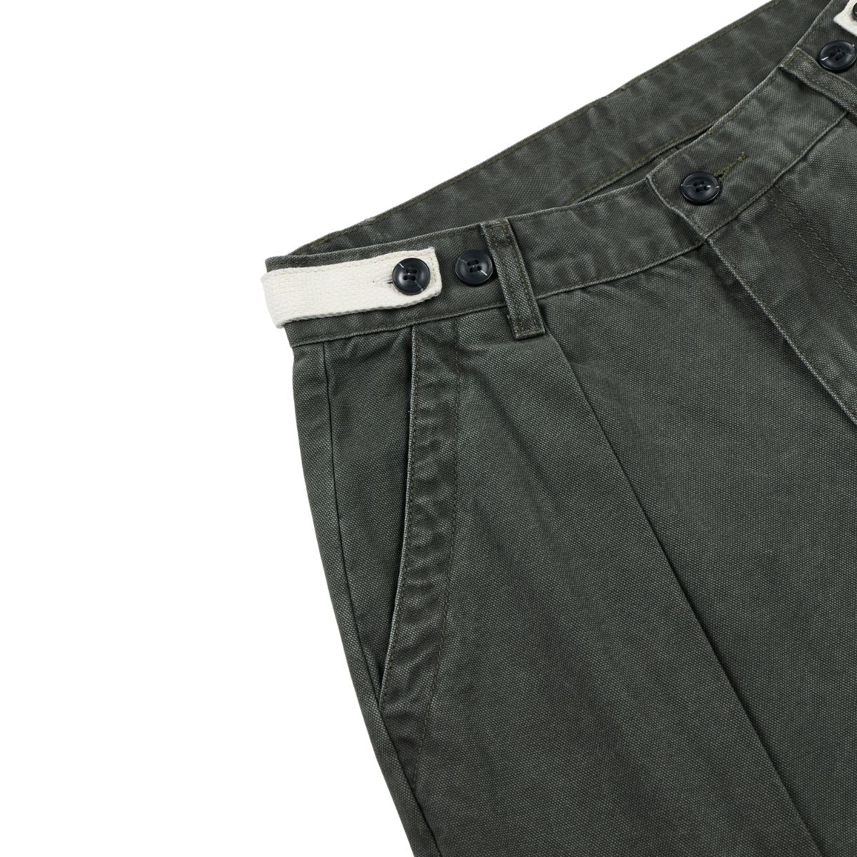Pearl‑Canvas Martin Dark Green Cargo Pants
