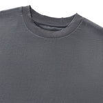 Acid‑Wash Distressed Layered‑Look Contrast Long Sleeve T‑Shirt