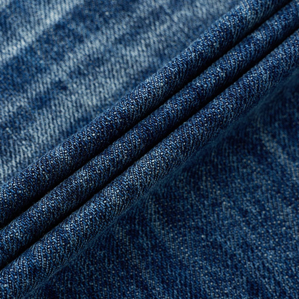 Slub Denim Wide Leg Jeans
