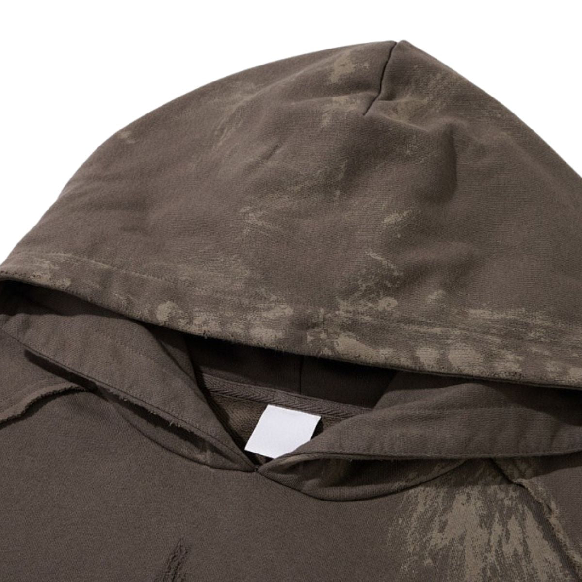 Heavy Washed Paint‑Splatter Destroyed Hoodie