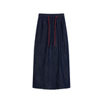 Women's Indigo Denim Midi Skirt