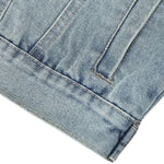 Shorts vaqueros con mariposas bordadas y adornados con perlas