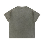 340G Vintage Wash Waffle Knit Relaxed Fit T-Shirt