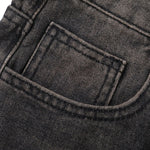 Vintage Washed Black Straight Leg Jeans