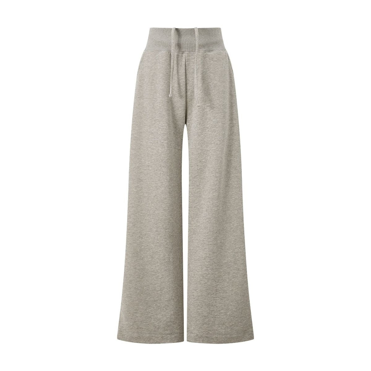 Quiet‑Luxury Old Money Heather Ribbed Waist‑Tapered Trousers