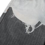 Streetwear Deconstructed Panel Stripe Flare Jeans