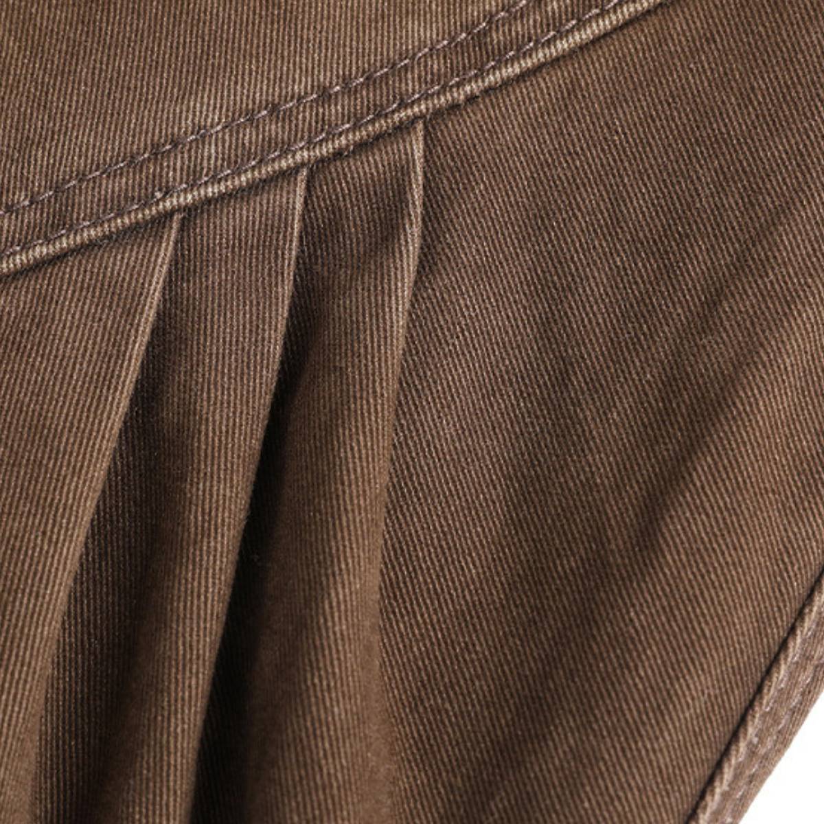 Striped Corduroy Patchwork Relaxed Fit Multi-Pocket Utility Cargo Pants
