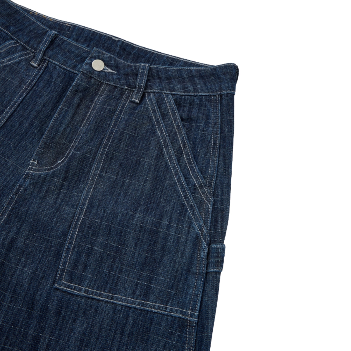 Vintage Slub Carpenter Baggy Denim Pants