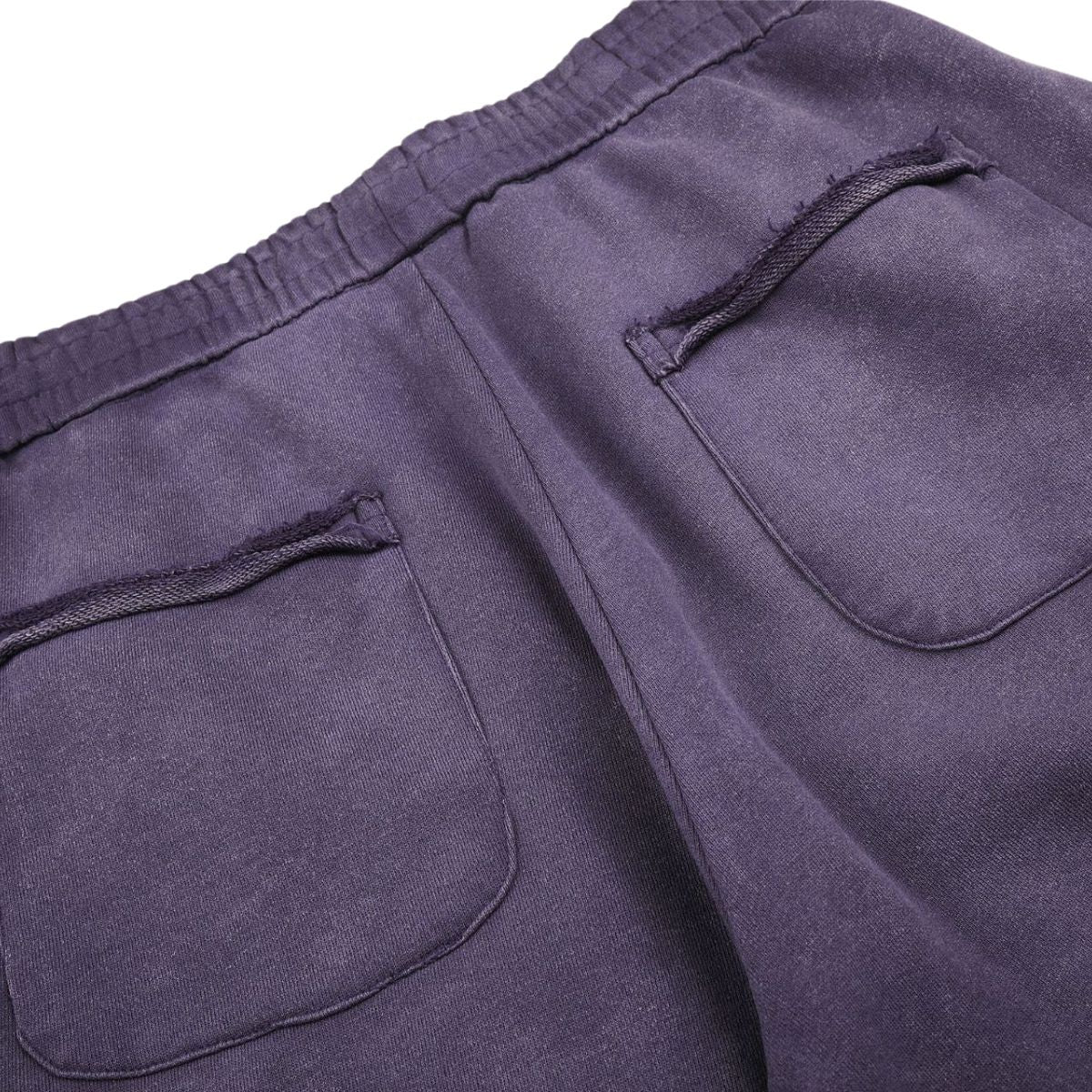 Vintage Washed Distressed Gradient‑Purple Relaxed Wide‑Leg Trousers