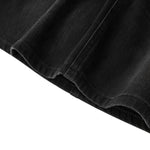 Falda vaquera con bordado de perlas y lavado vintage