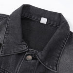 Relaxed Faded Denim Ripped Jacket