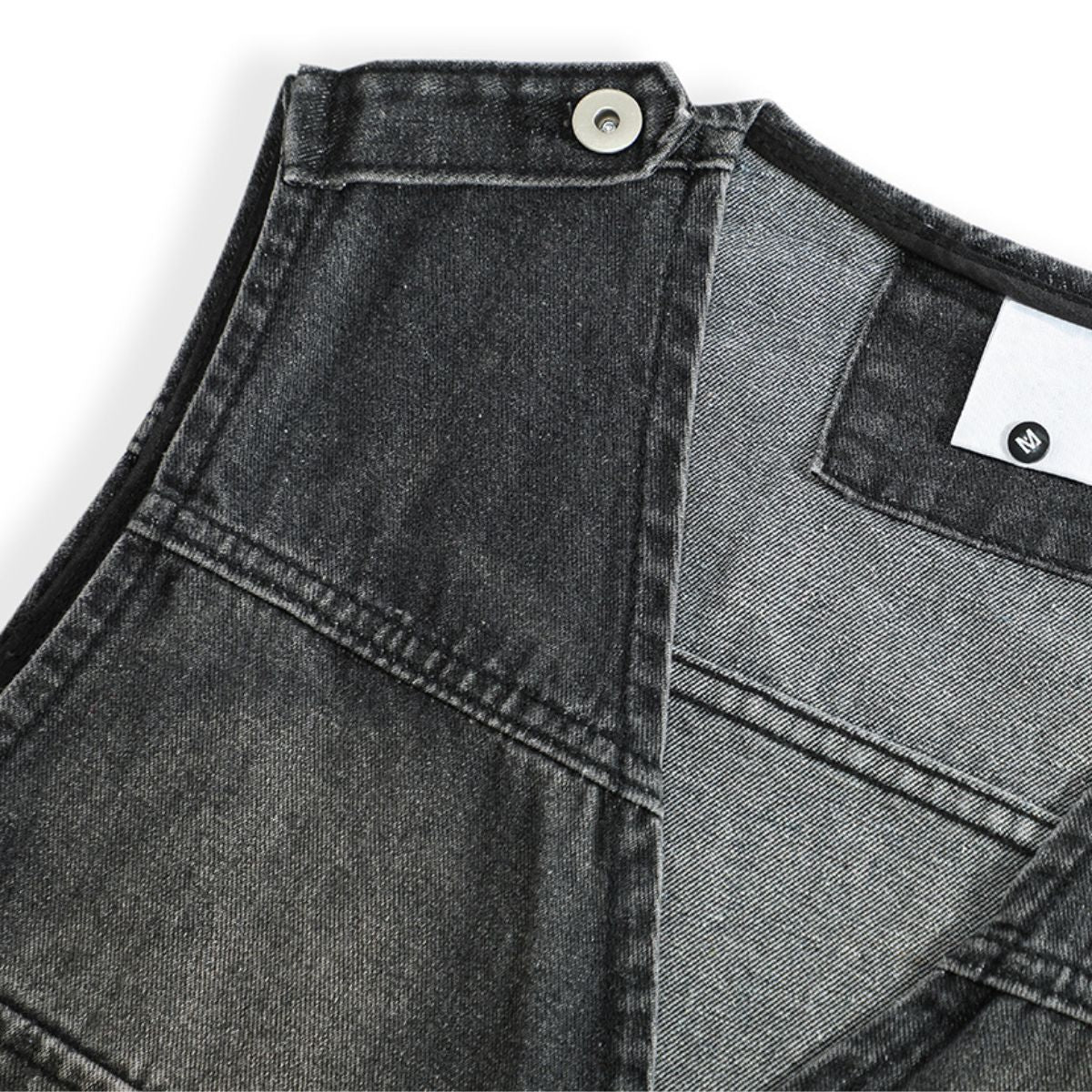 Vintage Wash Denim Ripped Vest