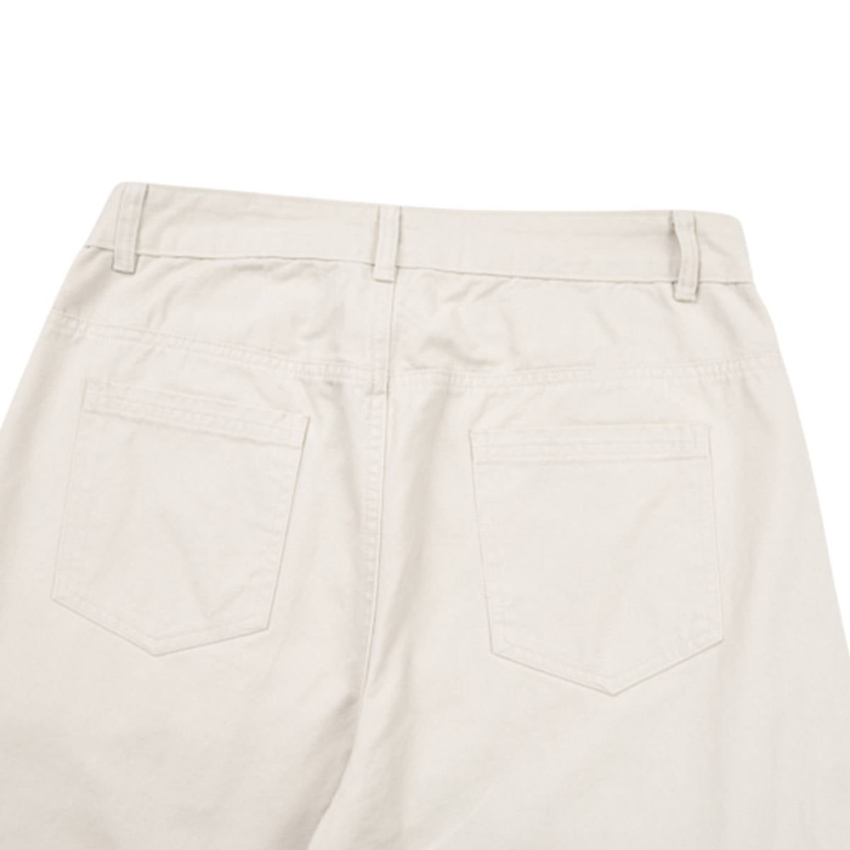 Vintage Washed Curved-Leg Trousers