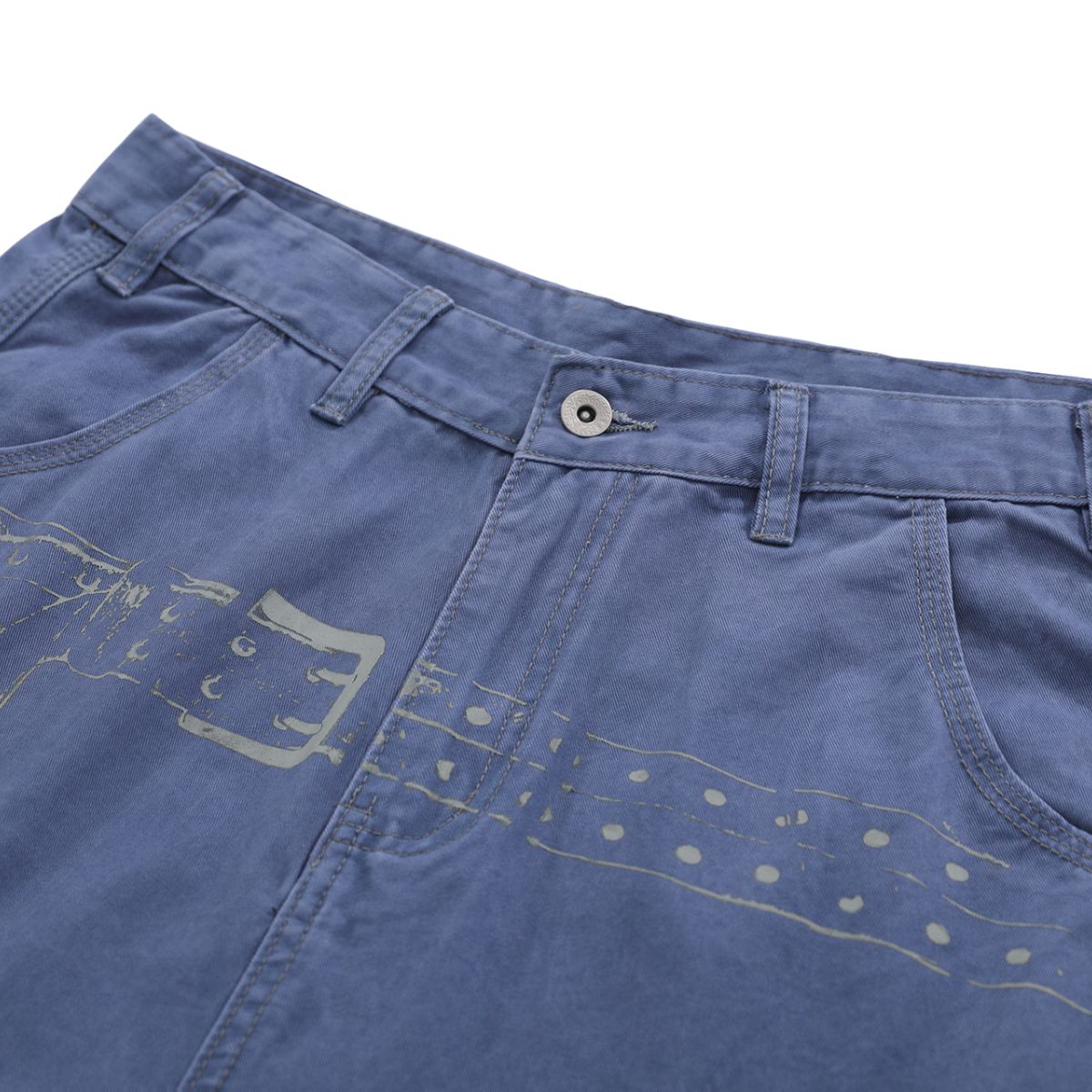 Vintage Washed Rhinestone Denim Bermuda Shorts