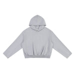Boxy Streetwear Straight‑Sleeve French Terry Hoodie