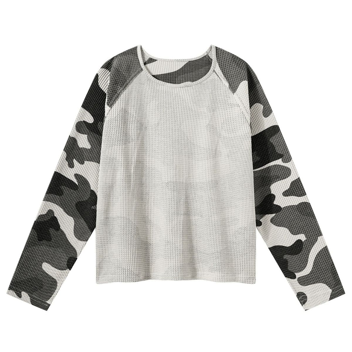 Reversible Double-Sided Waffle Camo Long Sleeve Shirt