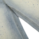 Rhinestone Washed Flare Jeans
