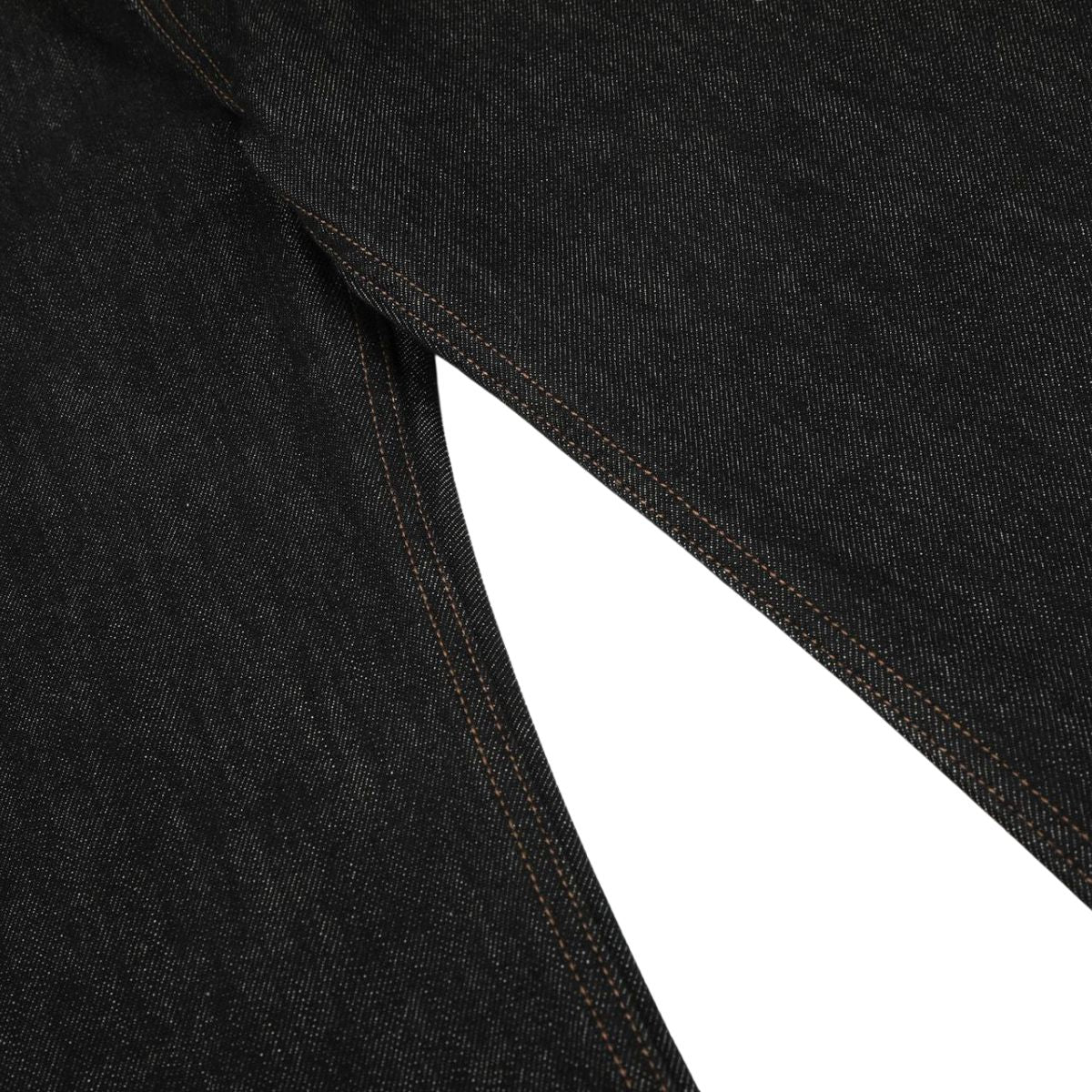 Raw Black Relaxed Straight Leg Vintage Denim Jeans