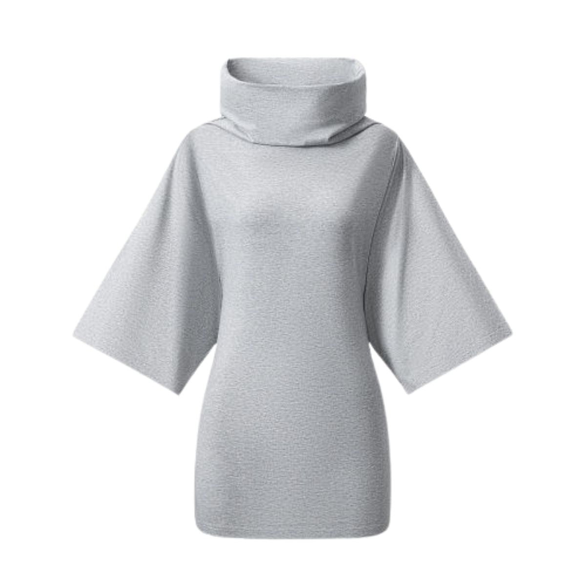 Wasteland‑Style Cowl Neck Flared Mid‑Sleeve Dress