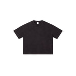 Camiseta destructiva de peso pesado con borde crudo de 10 oz