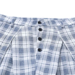 Vintage Plaid Pleated Wide Leg Trousers