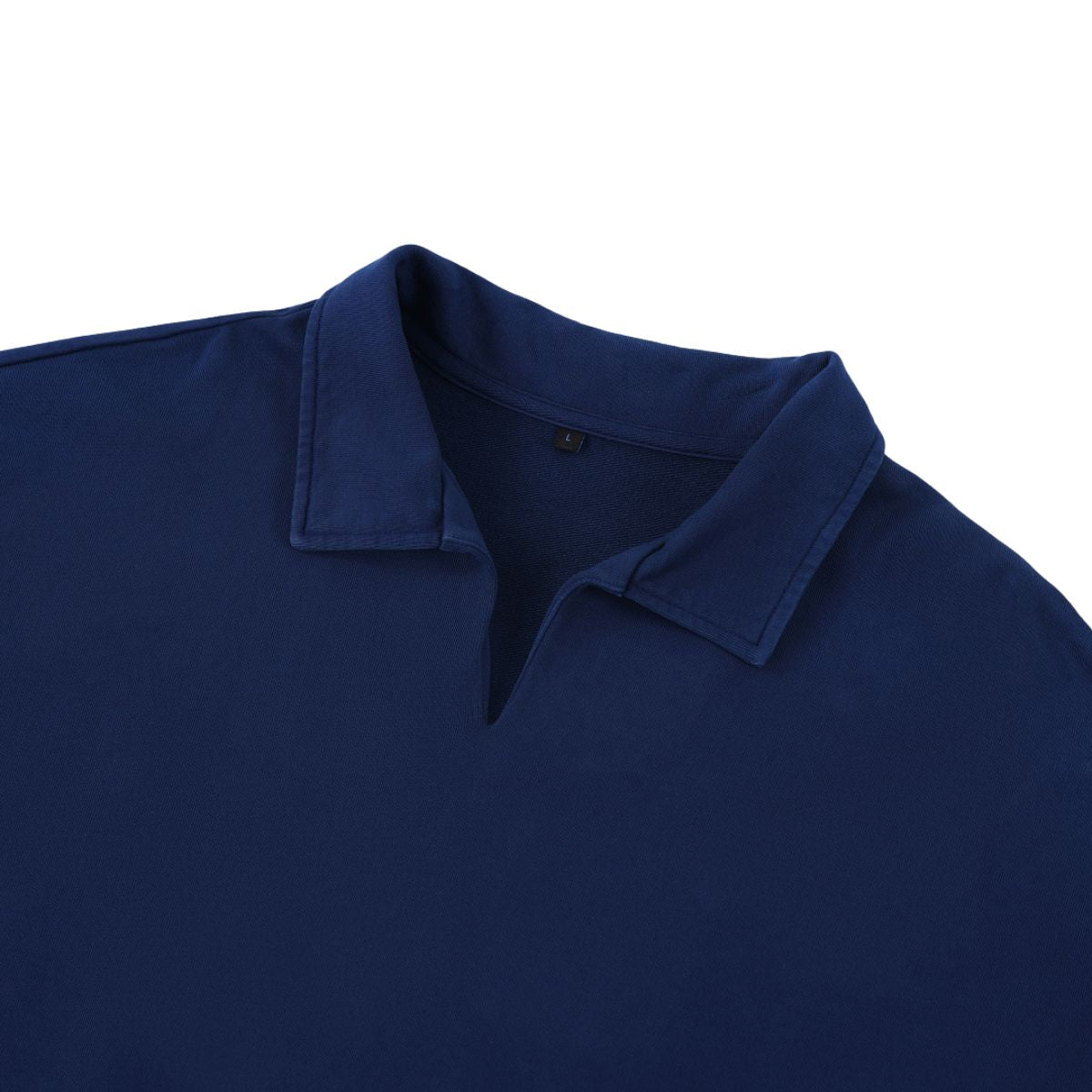 Heavyweight Cotton Polo Collar Long Sleeve Sweatshirt