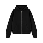 Fleece‑Lined Zip Up Vintage Regular Fit Hoodie