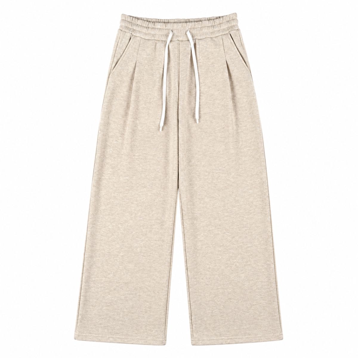 Quiet Luxury Old Money Style 320G Flower-Sand Straight-Leg Trousers