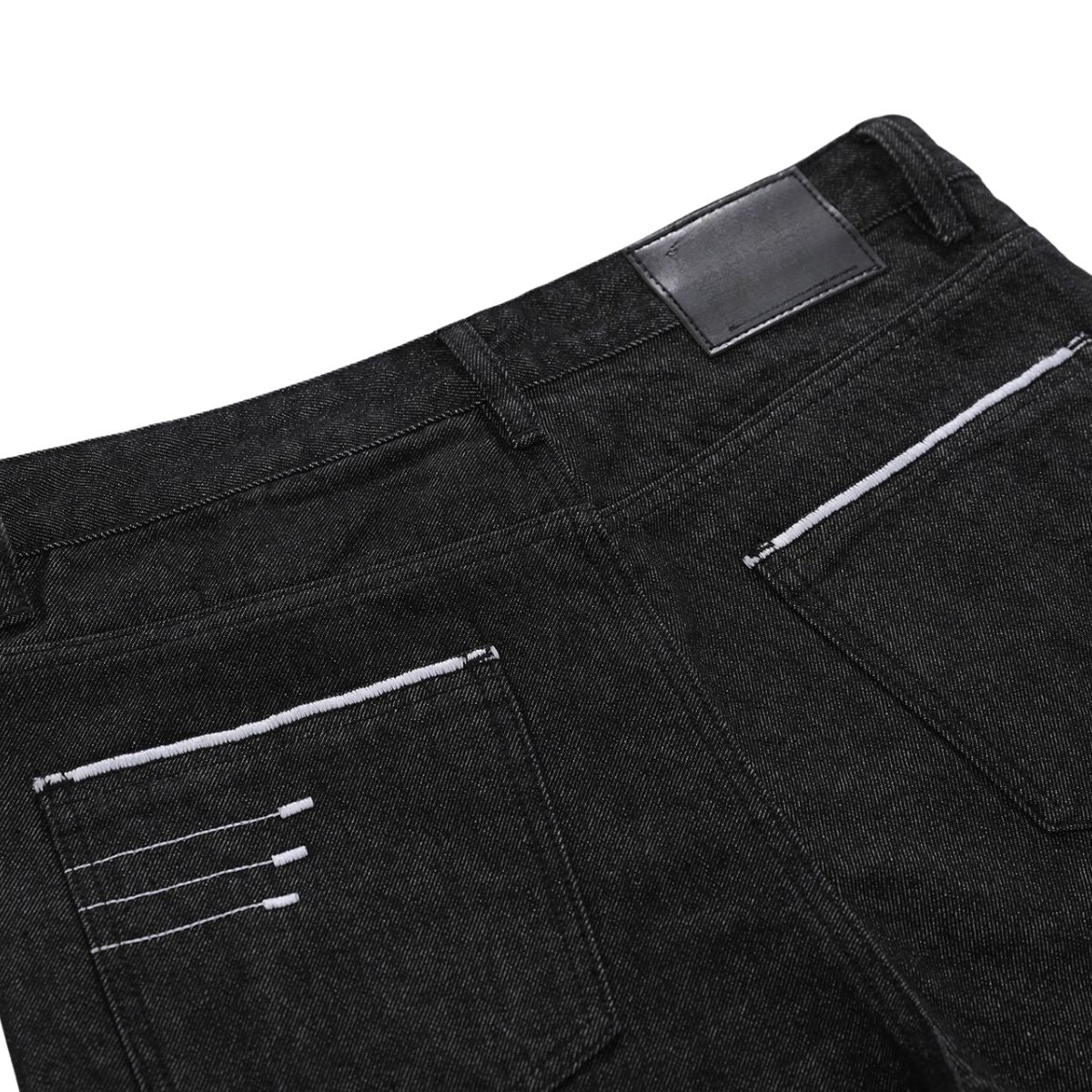 Vintage Black Zip Hem Slim Flare Jeans