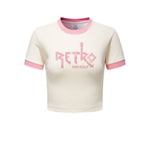 Contrast Colors Retro Graphic Crop Top-INNBLAC Fashion Apparel