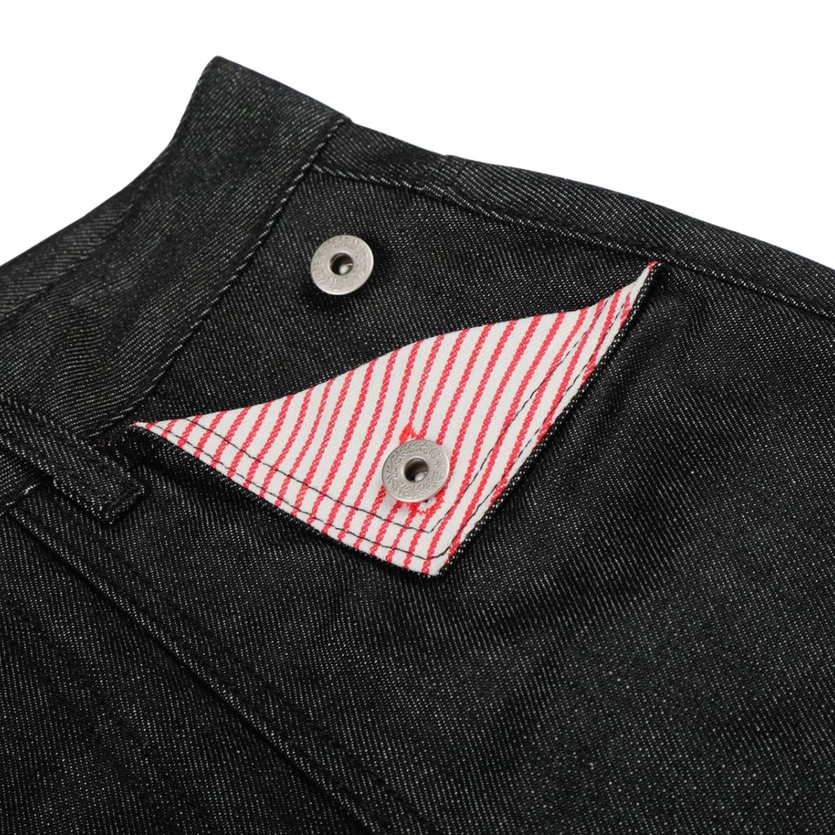Raw Black Wide Leg Jeans with Utility Flap Pocket Detail