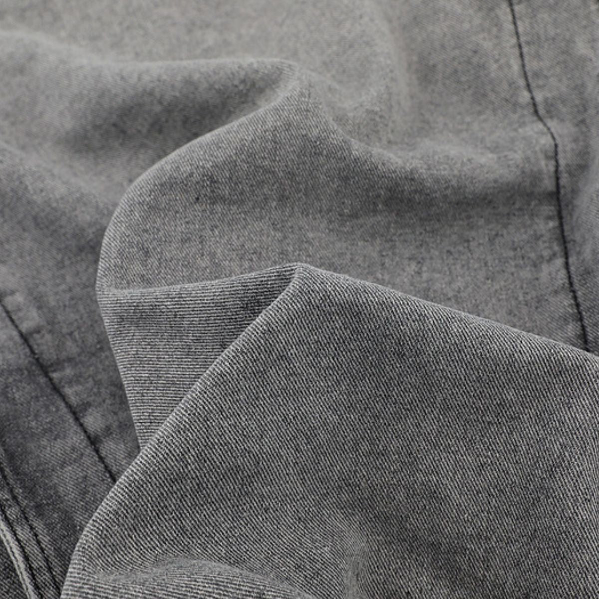 Trendy Patchwork Motorcycle Style Retro Street Washed Denim Jacket