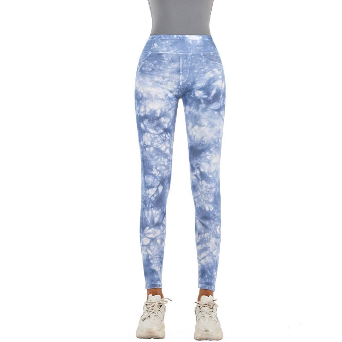 High-Waist Tie-Dye Knit Jeggings