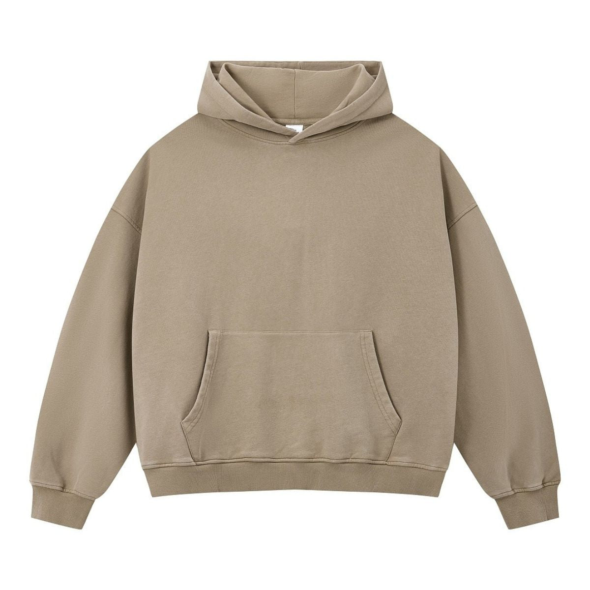 Vintage 370G Brushed Cotton Snow‑Washed Boxy Drop‑Shoulder Hoodie