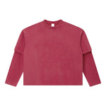 Vintage Snow‑Washed Relaxed Long Sleeve T‑Shirt