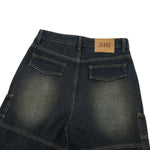 Washed Structured Heavy-Duty Straight-Leg Carpenter Jeans
