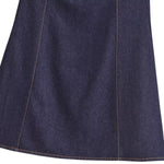 Falda vaquera con bordado de perlas y lavado vintage