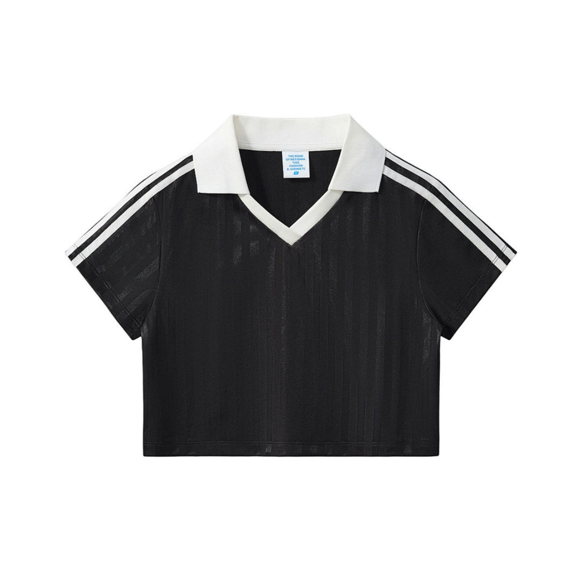 Contrast Panel Y2K Athletic Crop Tee