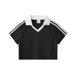 Contrast Panel Y2K Athletic Crop Tee
