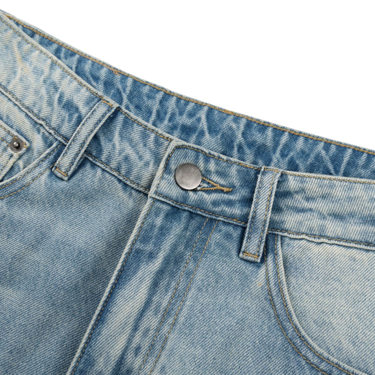 Vintage Light Blue Baggy Wide‑Leg Jeans