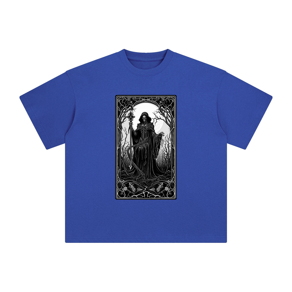 Mystery Skeleton Tarot Card Graphic Tee-INNBLAC Fashion Apparel