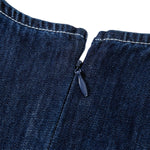 Denim Sleeveless Belted Midi Dress