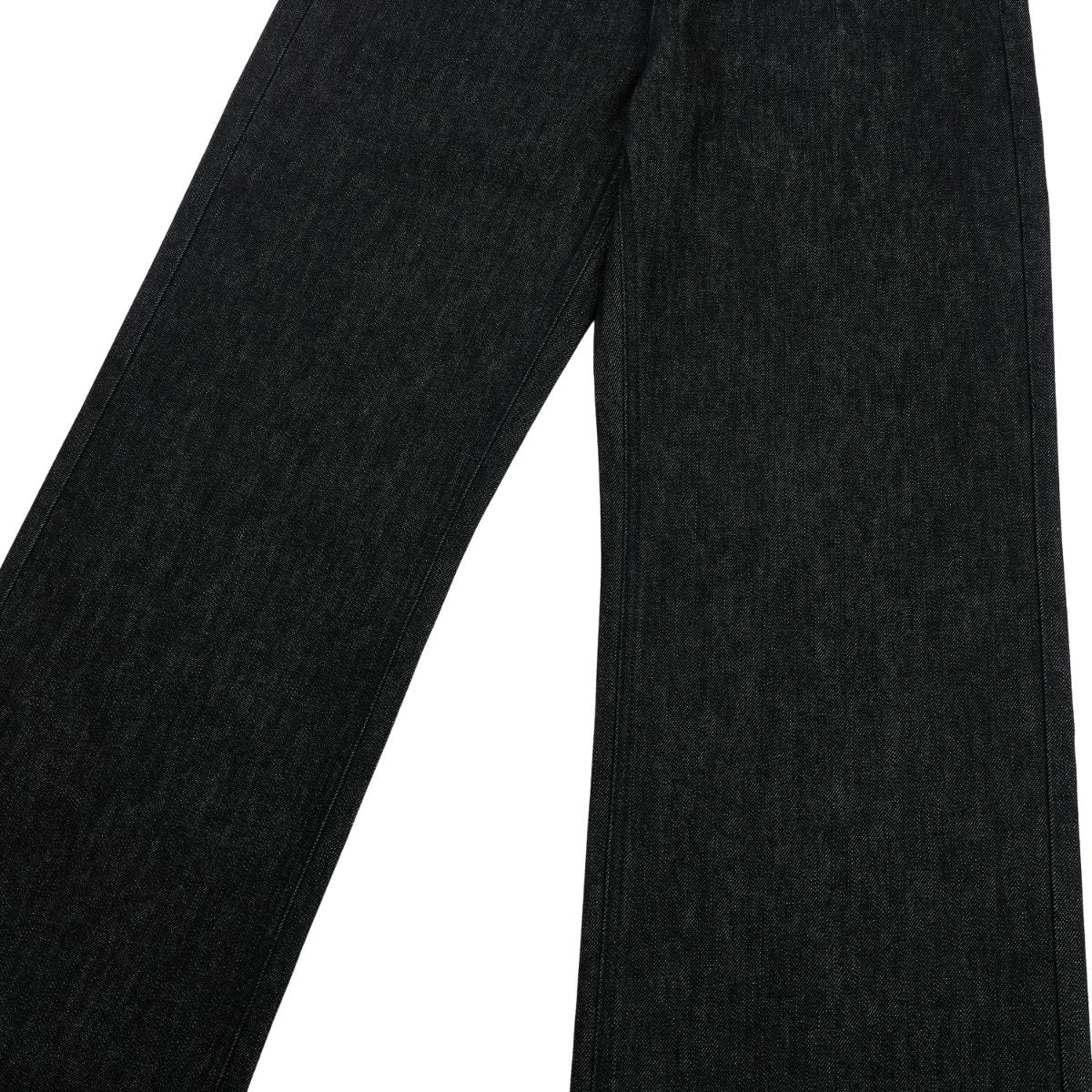 Raw Denim Jeans With Wheat‑Engraved Buttons
