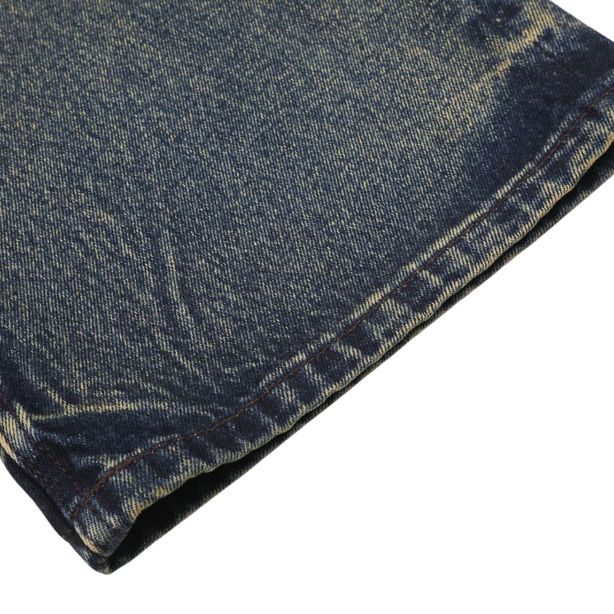 Vintage Washed Whiskering Relaxed Straight Leg Denim Jeans