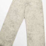 Marble Print Loose Straight Trousers
