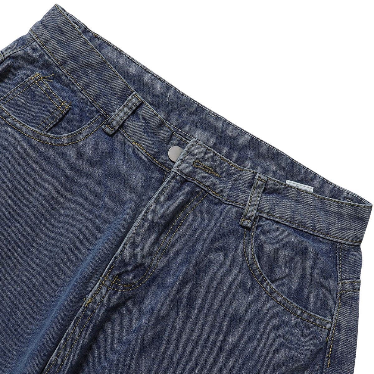 Vintage Washed Baggy Straight-Leg Denim Jeans