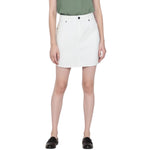 Women's White Denim Mini Skirt