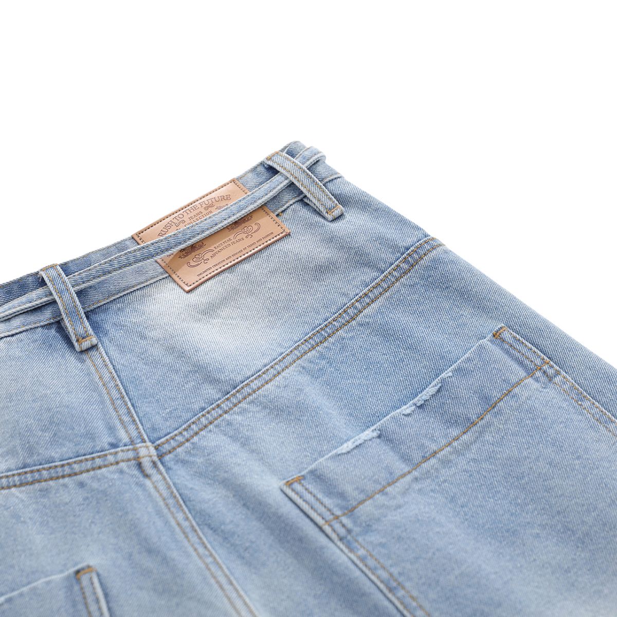 Vintage Distressed Baggy Denim Bermuda Shorts