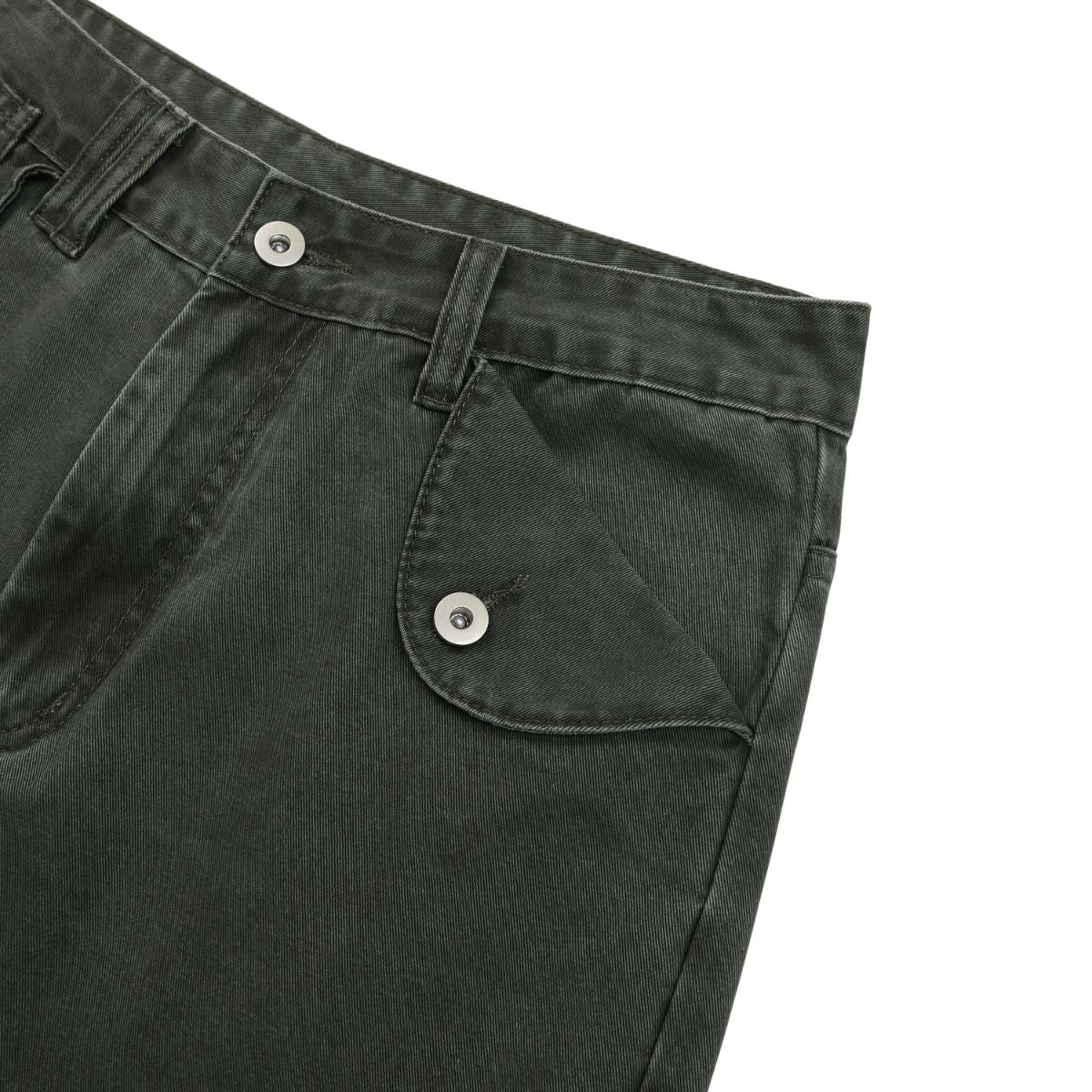 Relaxed Bootcut Pants With Reverse‑Pocket Washed‑Out Fade