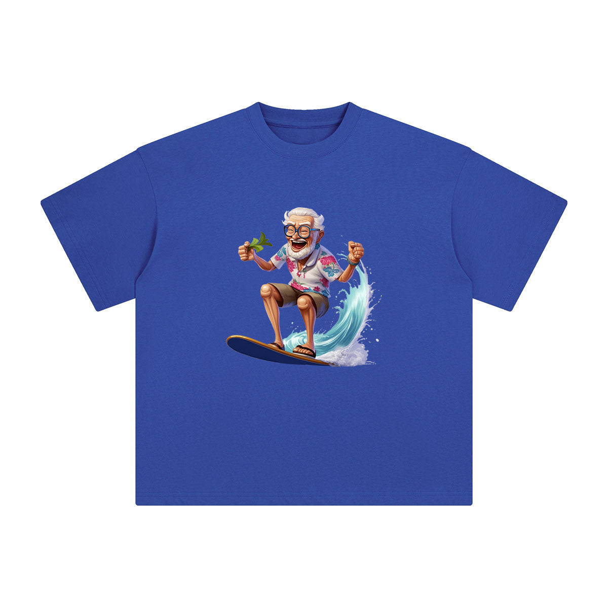 Grandpa Surfing Graphic Tee-INNBLAC Fashion Apparel
